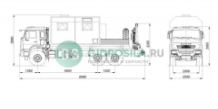 Мастерская КАМАЗ 43118-3090-46 С КМУ PALFINGER PK 6500A
